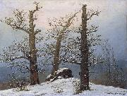 Caspar David Friedrich Dolmen in snow oil painting